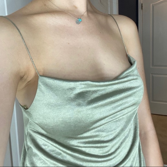 Zara Dresses & Skirts - Sage Green Slip Dress